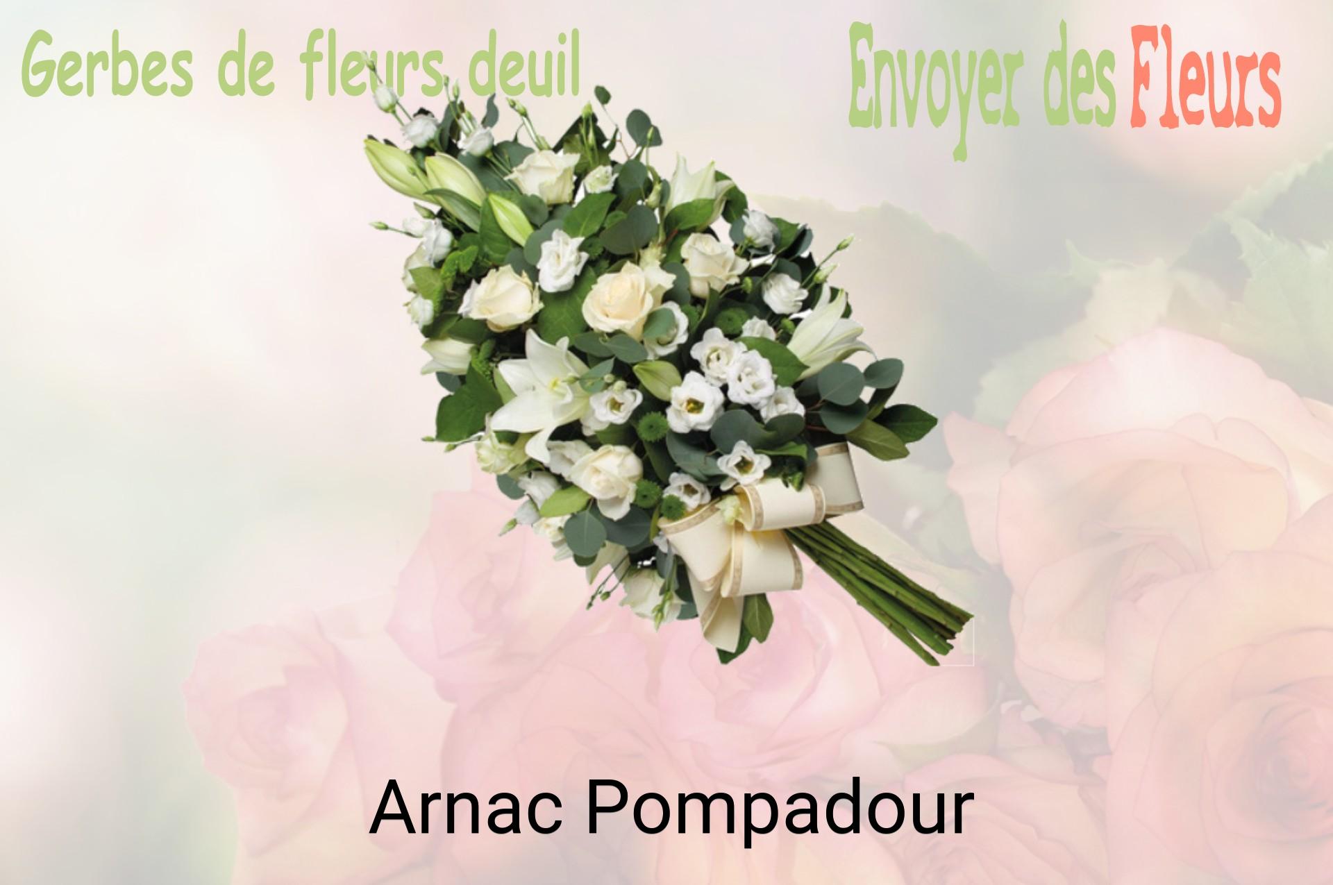 Gerbe de fleurs de deuil livrée à Arnac-Pompadour